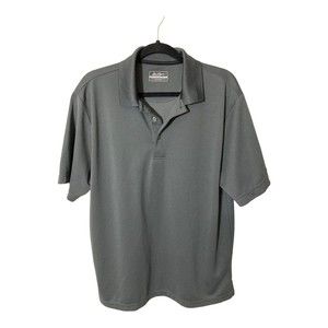 Ben Hogan Performance Men's Large Gray Stretch Short Sleeve Polo Shirt EUC